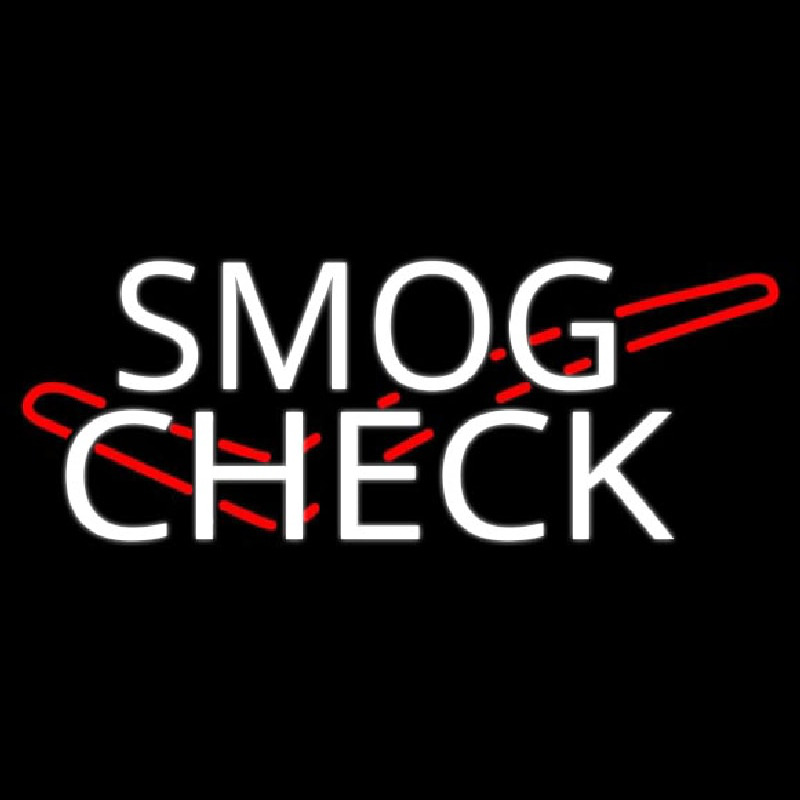 Smog Check Logo Neon Skilt