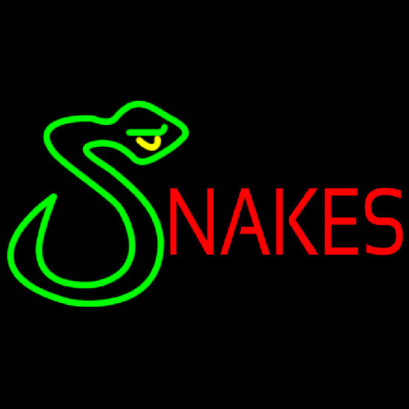 Snakes With Logo Neon Skilt