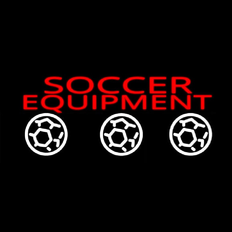 Soccer Equipment Neon Skilt