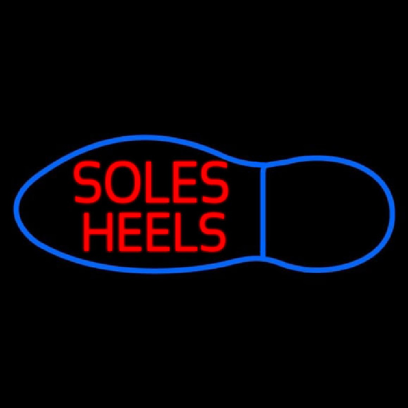 Soles Heels Neon Skilt