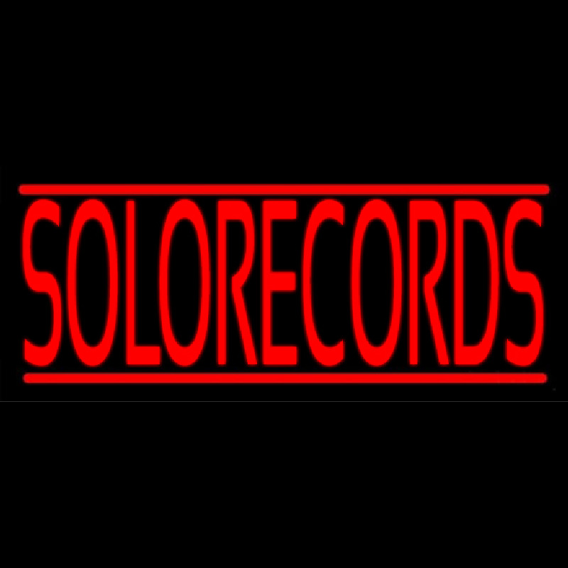 Solo Records Neon Skilt