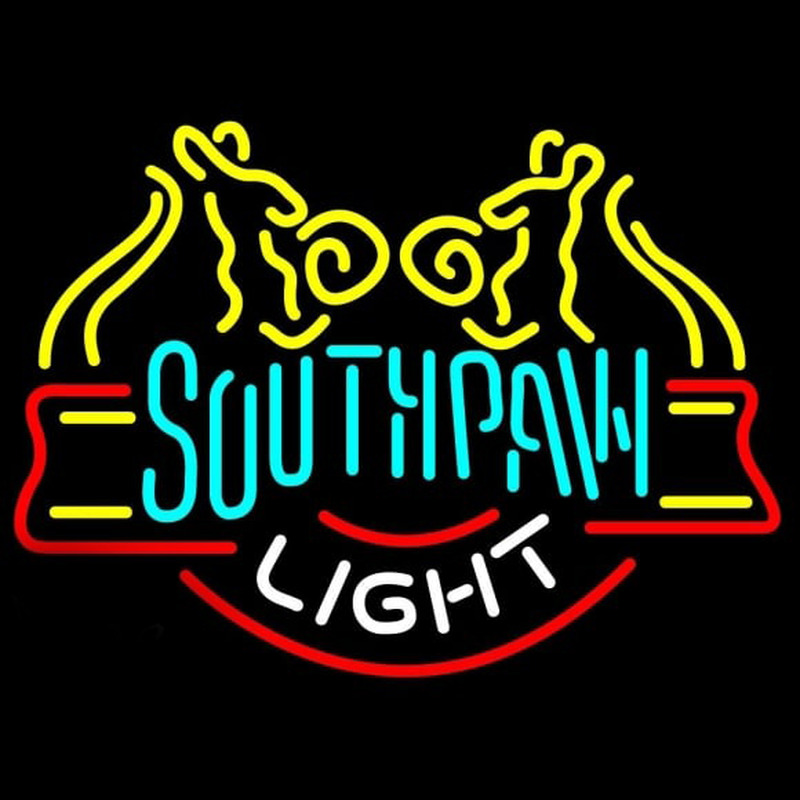 Southpaw Kangaroos Beer Sign Neon Skilt