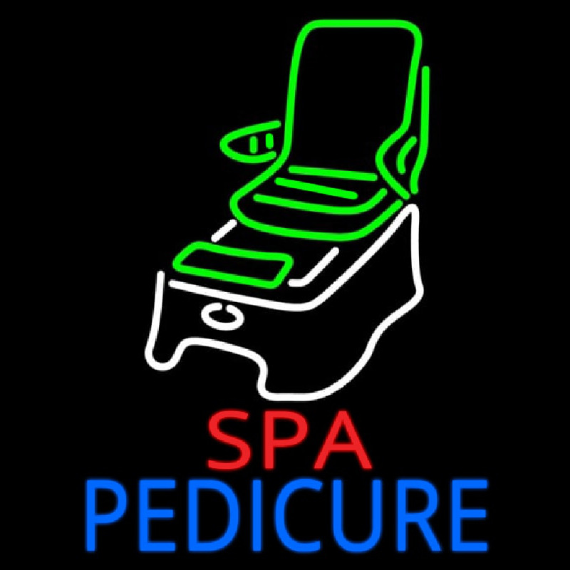 Spa Pedicure Chair Logo Neon Skilt