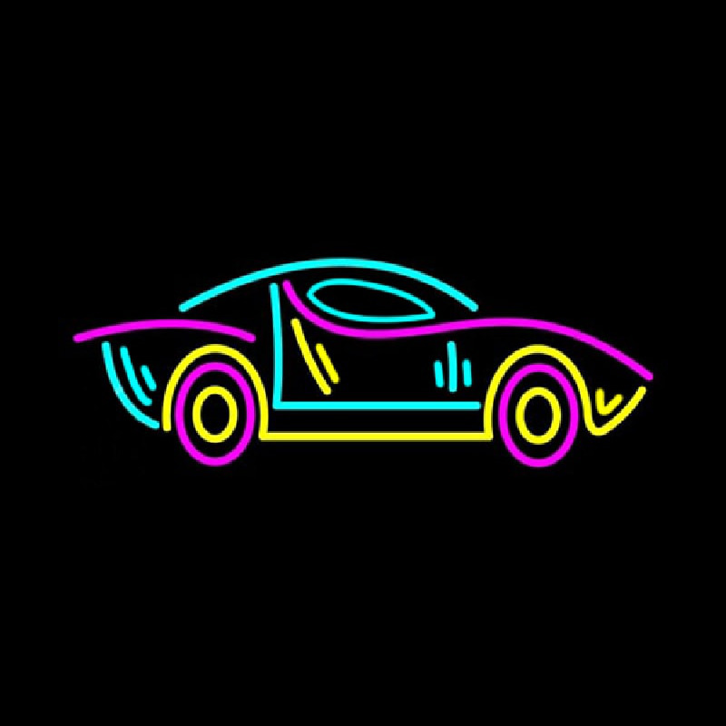 Sports Car Neon Skilt