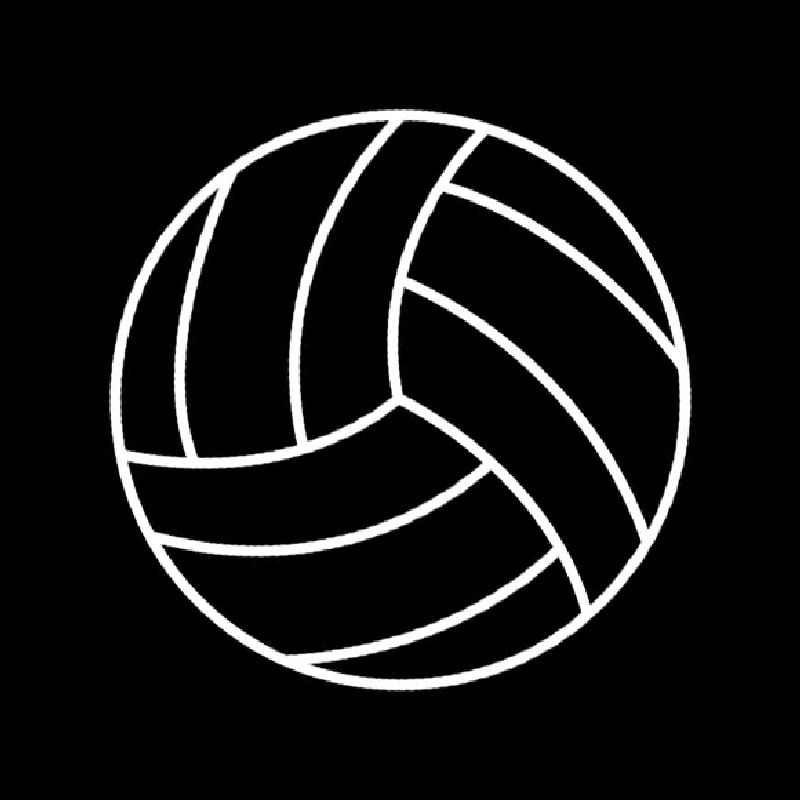 Sports Volleyball Icon Neon Skilt