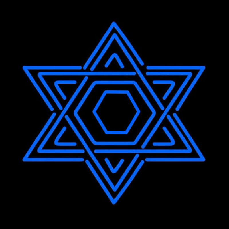 Star Of David Judaism Neon Skilt