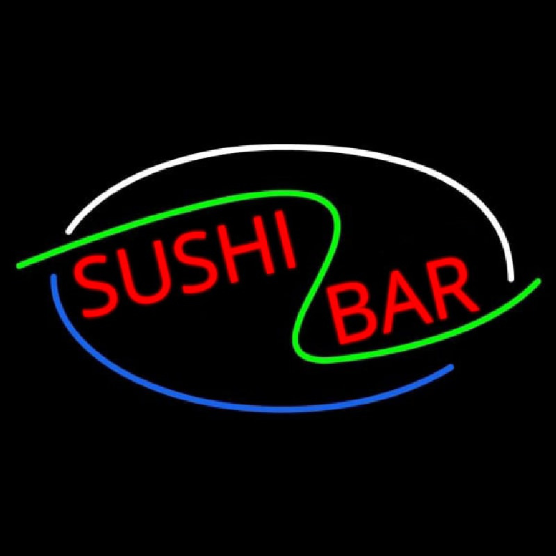 Stylish Sushi Bar Neon Skilt