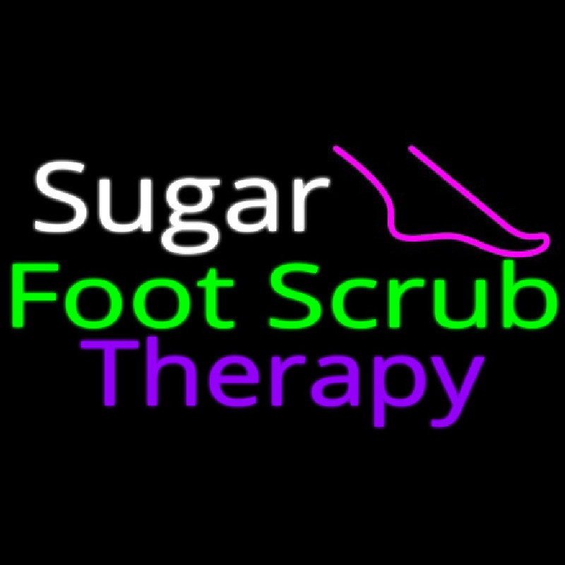 Sugar Foot Scrub Therapy Neon Skilt