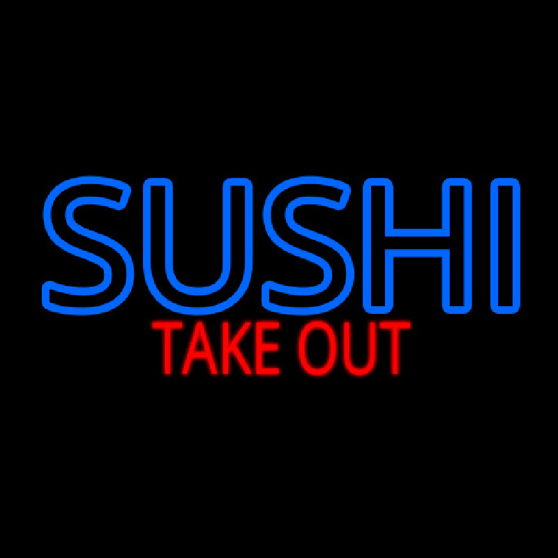 Sushi Take Out Neon Skilt