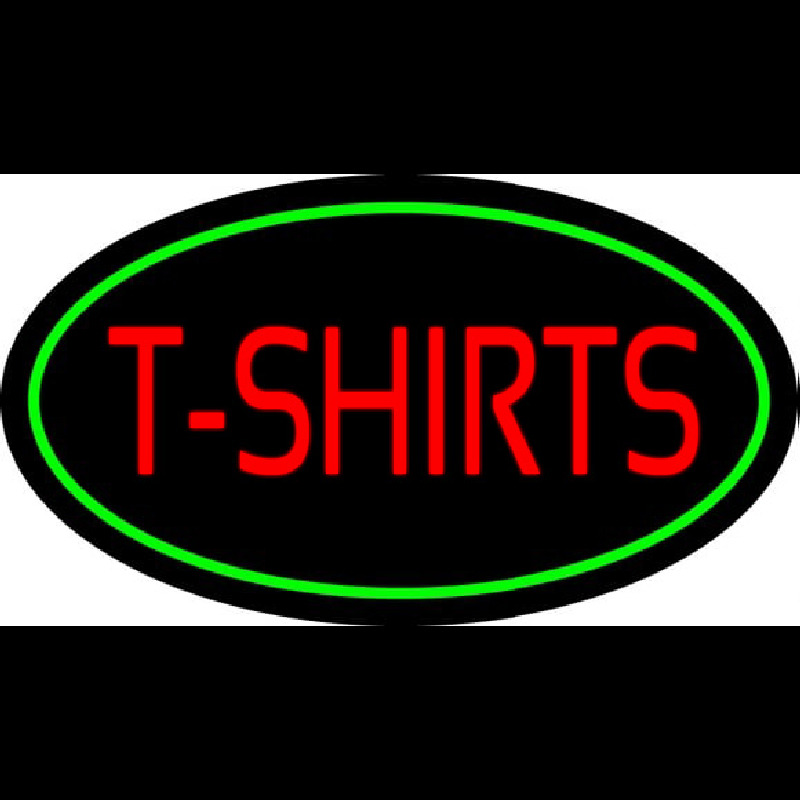 T Shirts Oval Green Neon Skilt