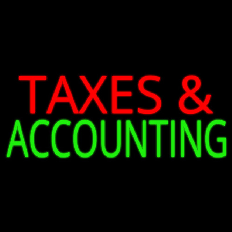 Ta es And Accounting Neon Skilt