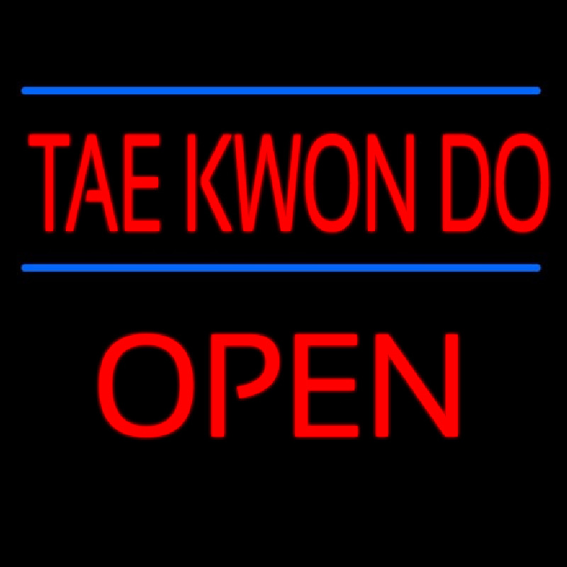 Tae Kwon Do Script2 Open Neon Skilt