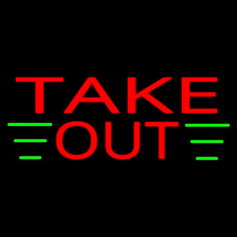 Take Out Neon Skilt