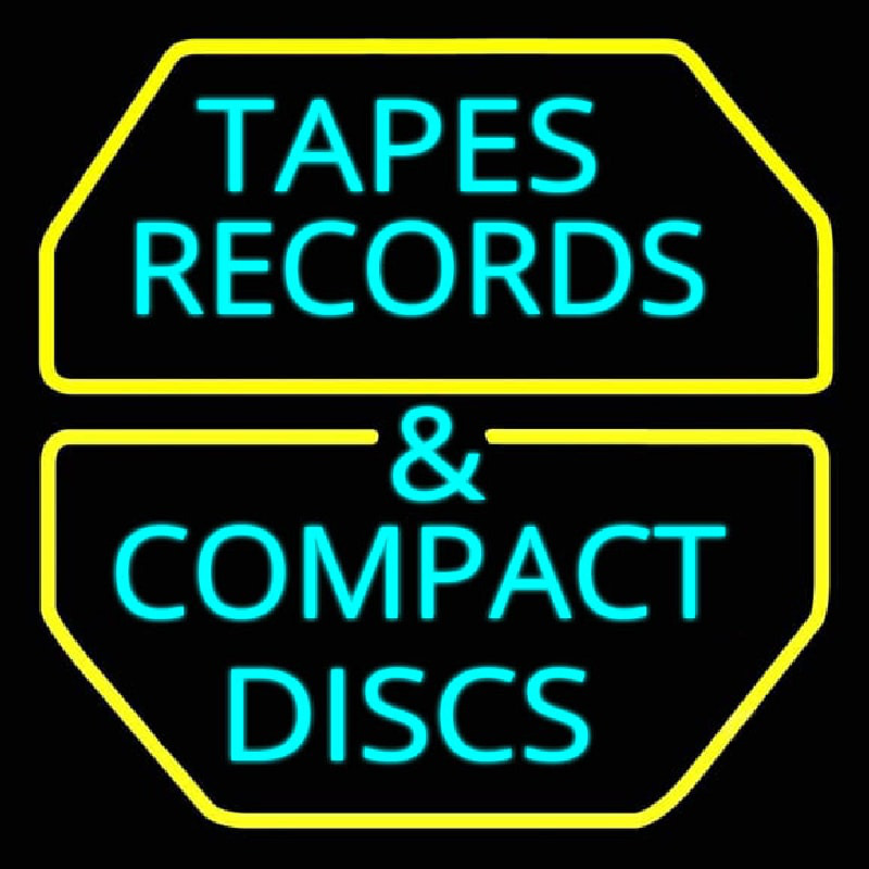 Tapes Cds Disc Neon Skilt