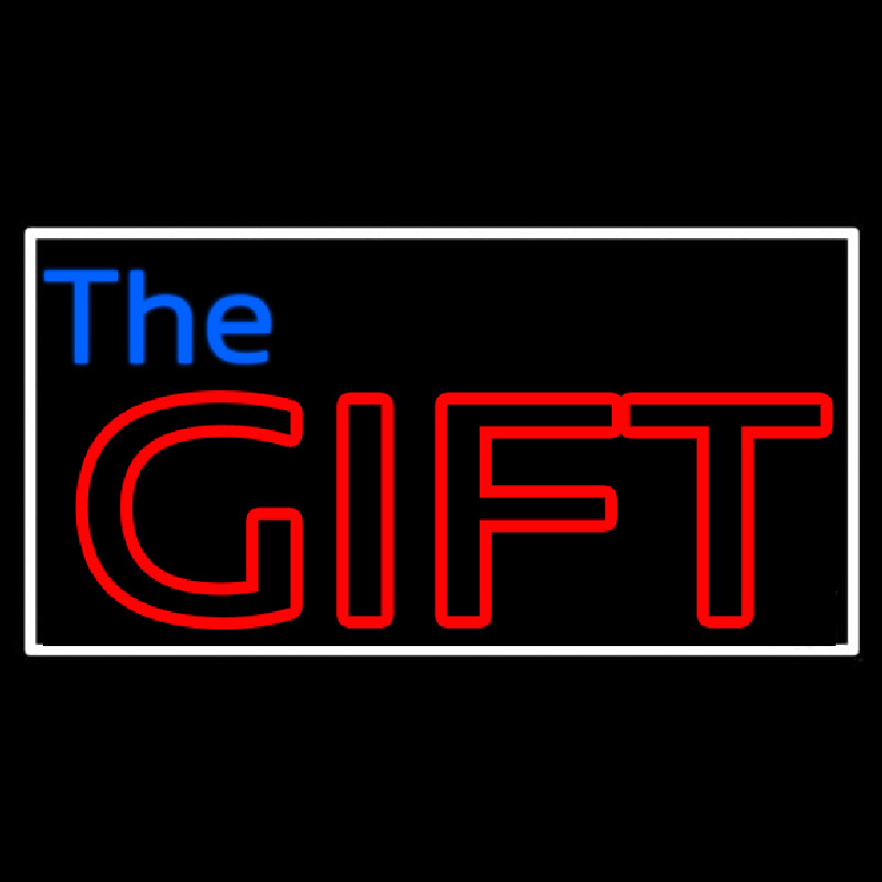 The Gift With Border Neon Skilt