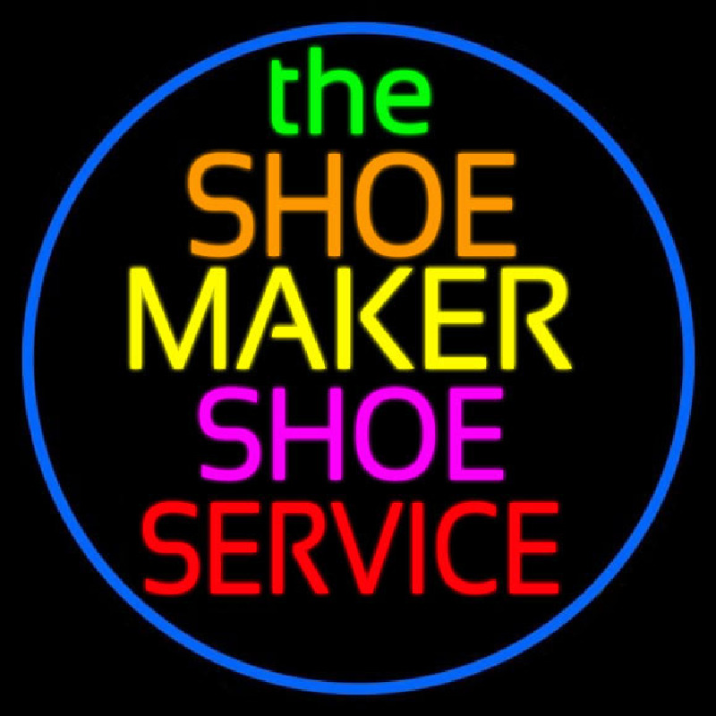 The Shoe Maker Shoe Service Neon Skilt