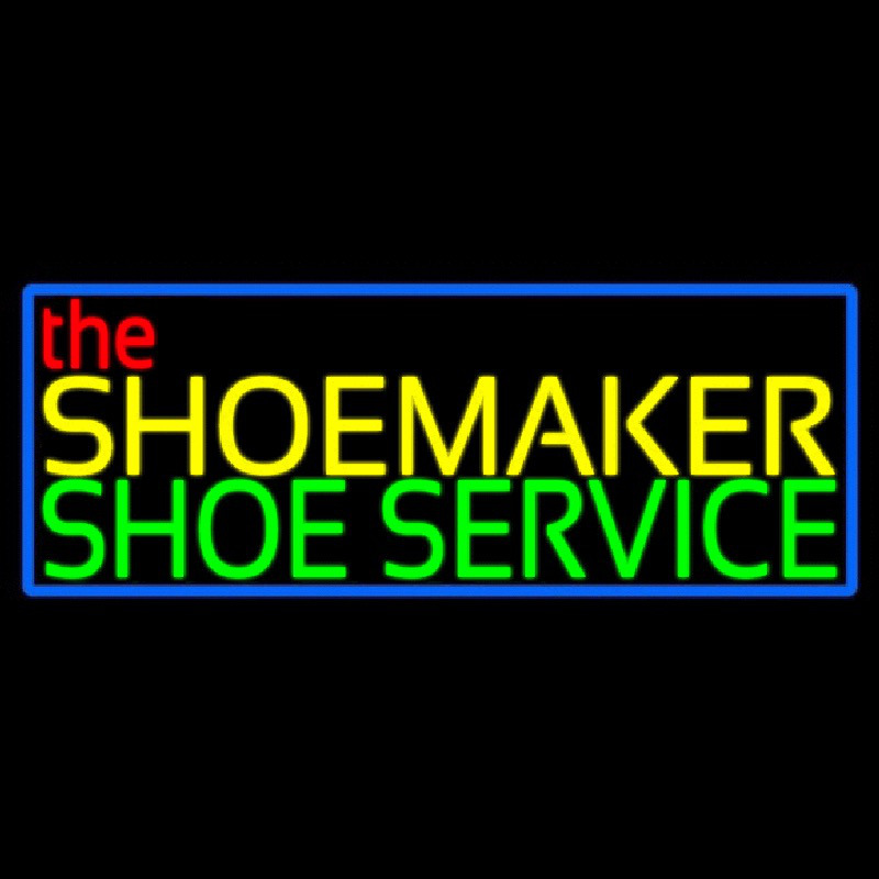 The Shoe Maker Shoe Service Neon Skilt