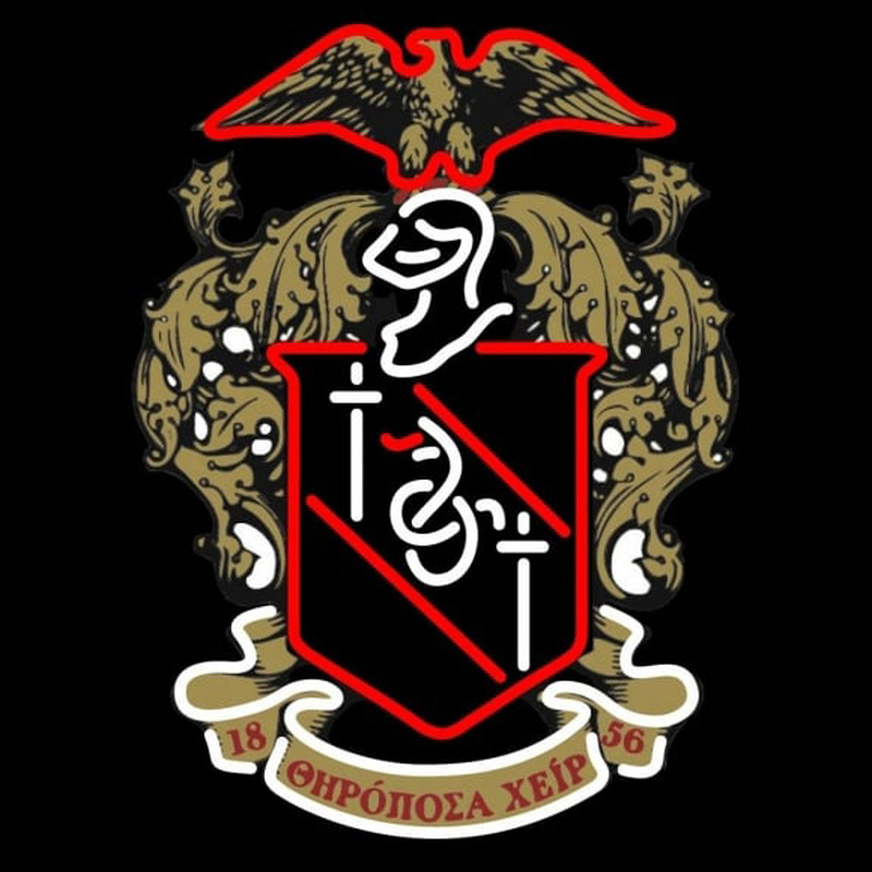 Theta Chi Chapters Logo Neon Skilt