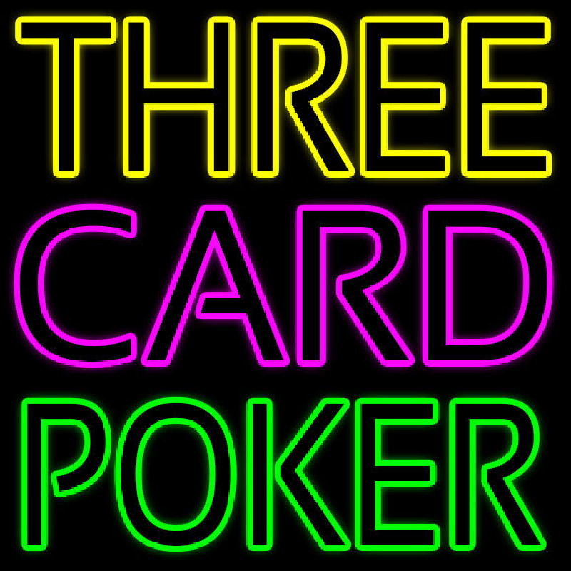 Three Card Poker 2 Neon Skilt