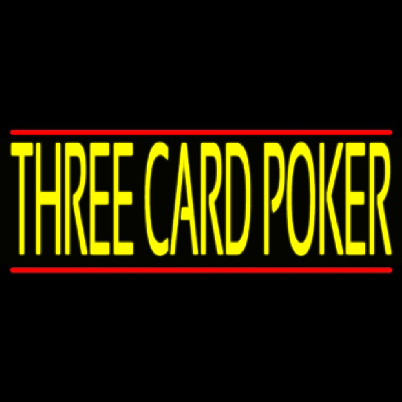 Three Card Poker Neon Skilt