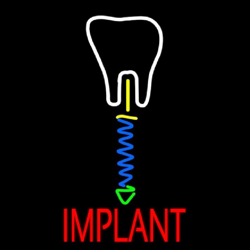 Tooth Implant With Logo Neon Skilt