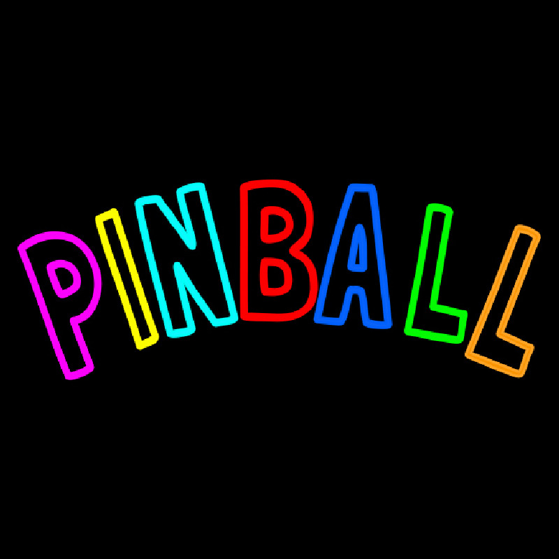 Tourquoise Pinball 2 Neon Skilt