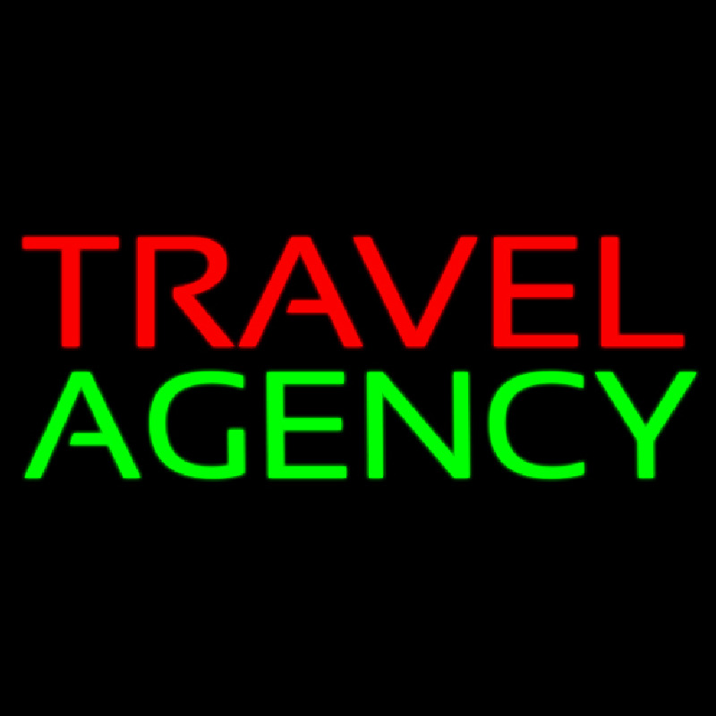 Travel Agency Block Neon Skilt