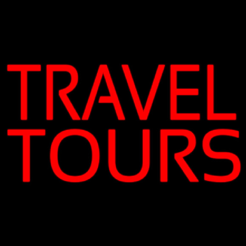 Travel Tours Neon Skilt