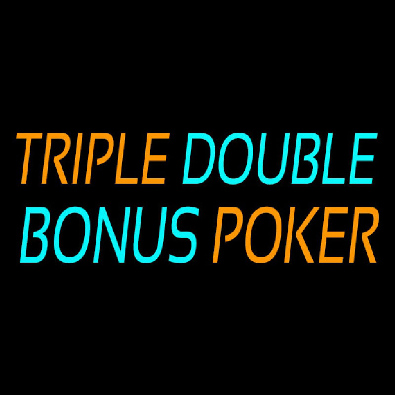 Triple Double Bonus Poker 1 Neon Skilt