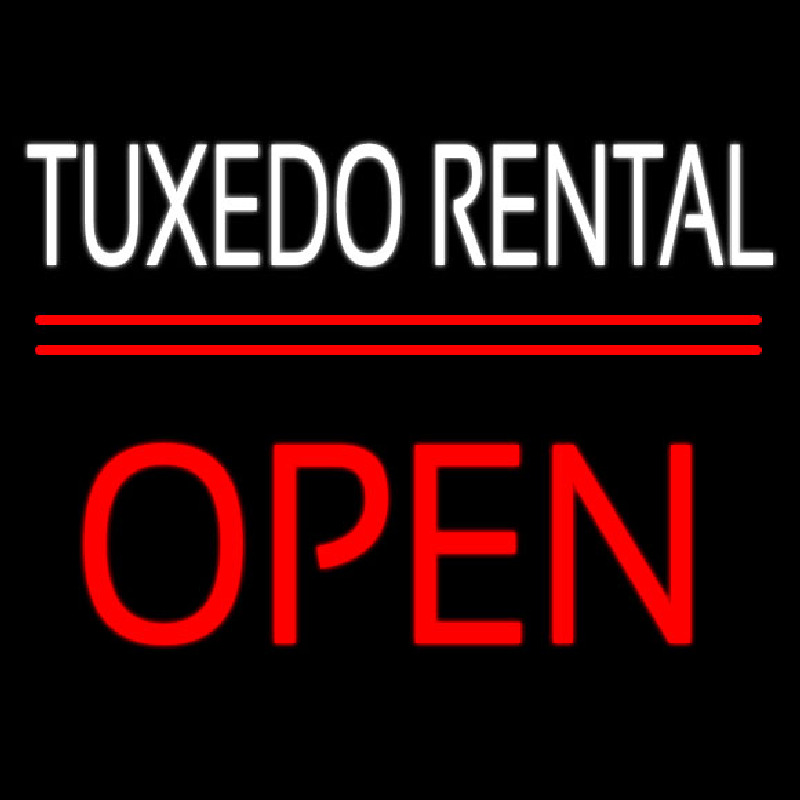 Tu edo Rental Open Neon Skilt