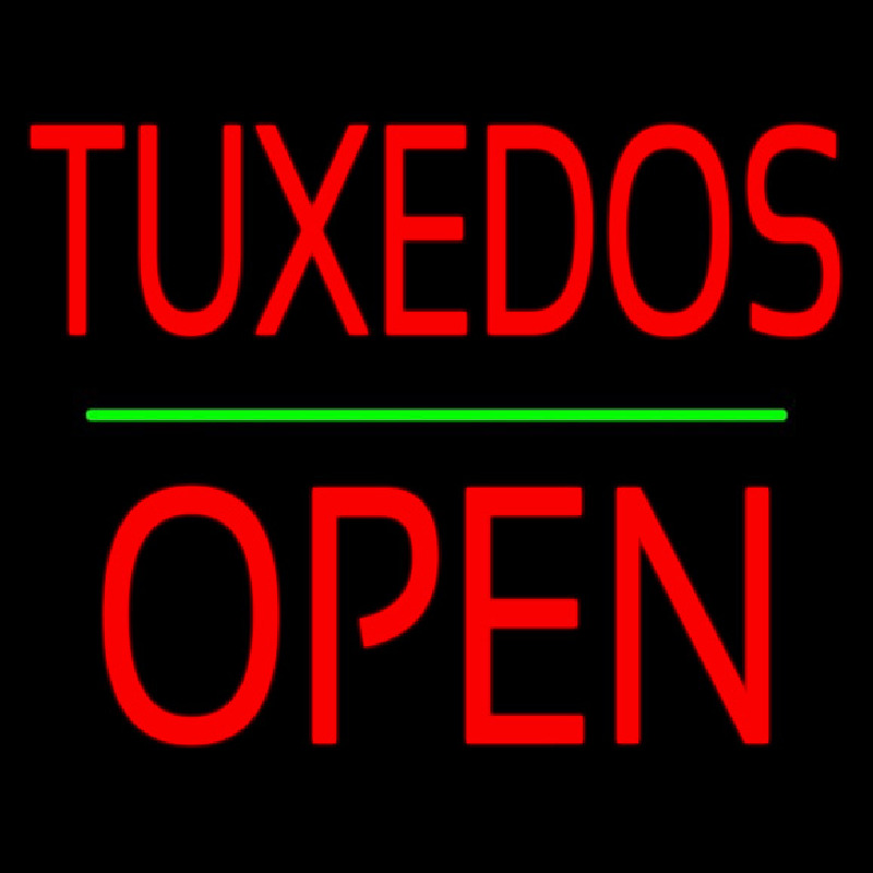 Tu edos Block Green Line Open Neon Skilt