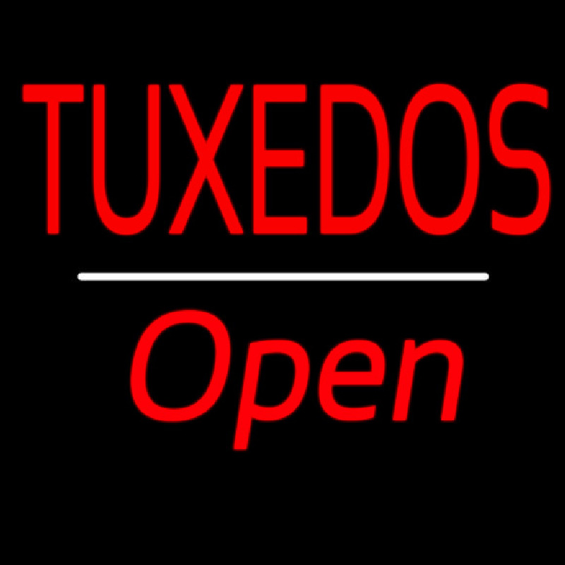 Tu edos Open White Line Neon Skilt