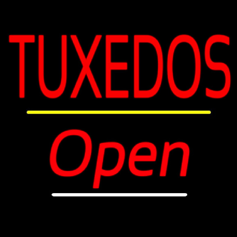 Tu edos Open Yellow Line Neon Skilt