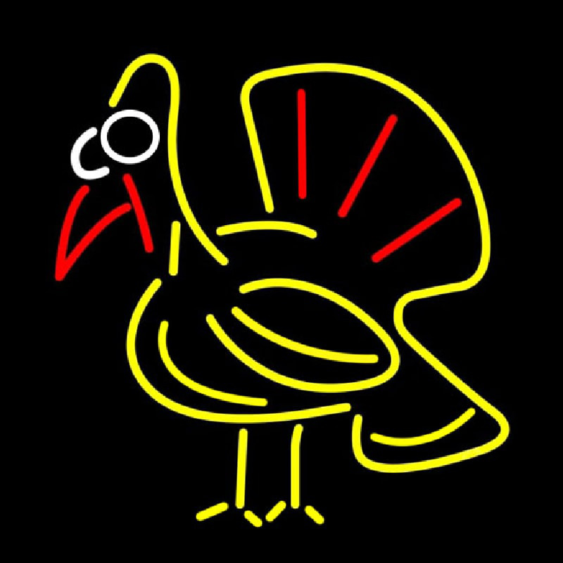 Turkey Bird Logo Neon Skilt