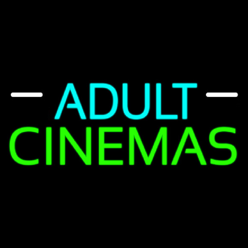 Turquoise Adult Green Cinemas Neon Skilt