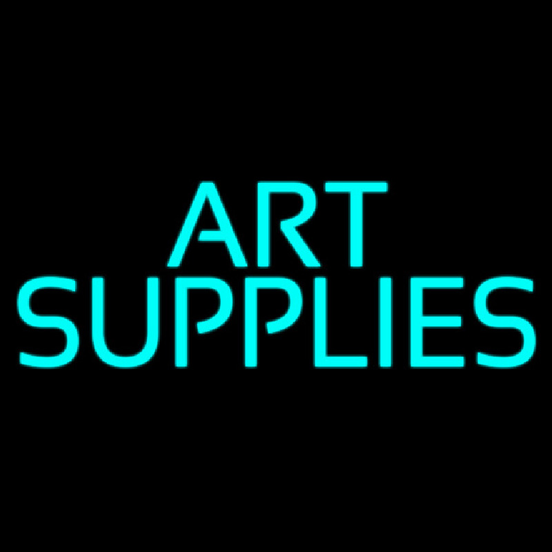 Turquoise Art Supplies Neon Skilt