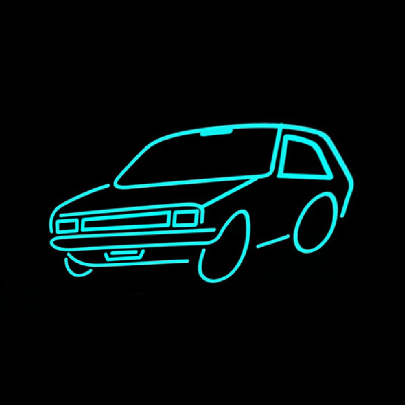 Turquoise Car Logo Neon Skilt