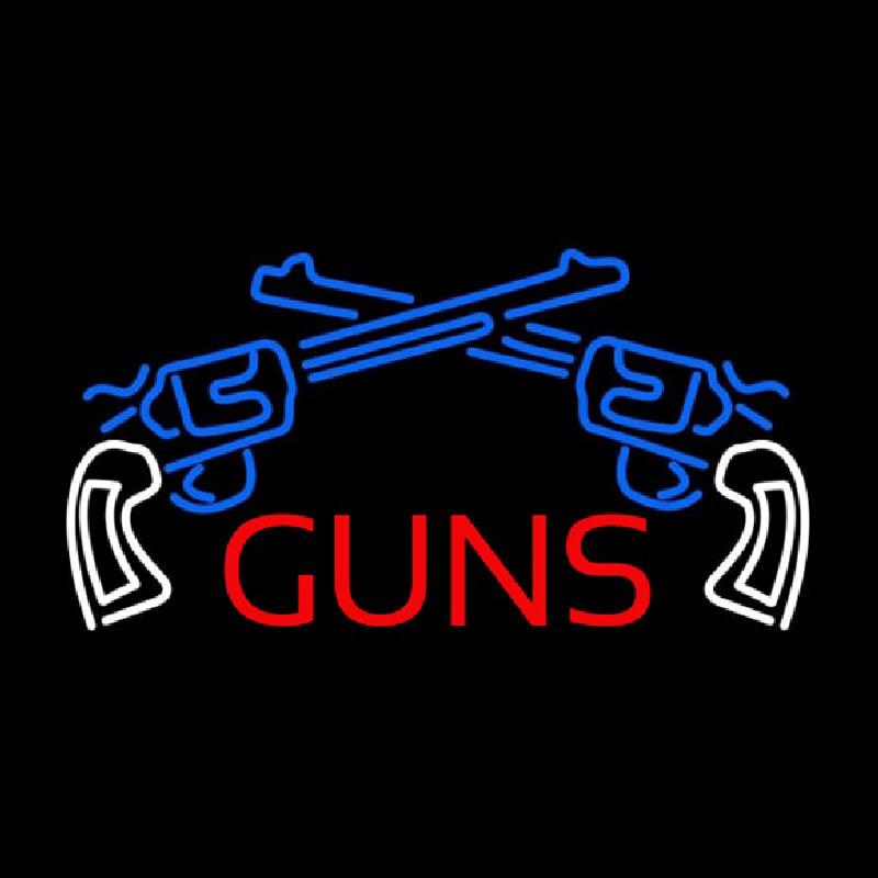 Two Gun Logo Neon Skilt