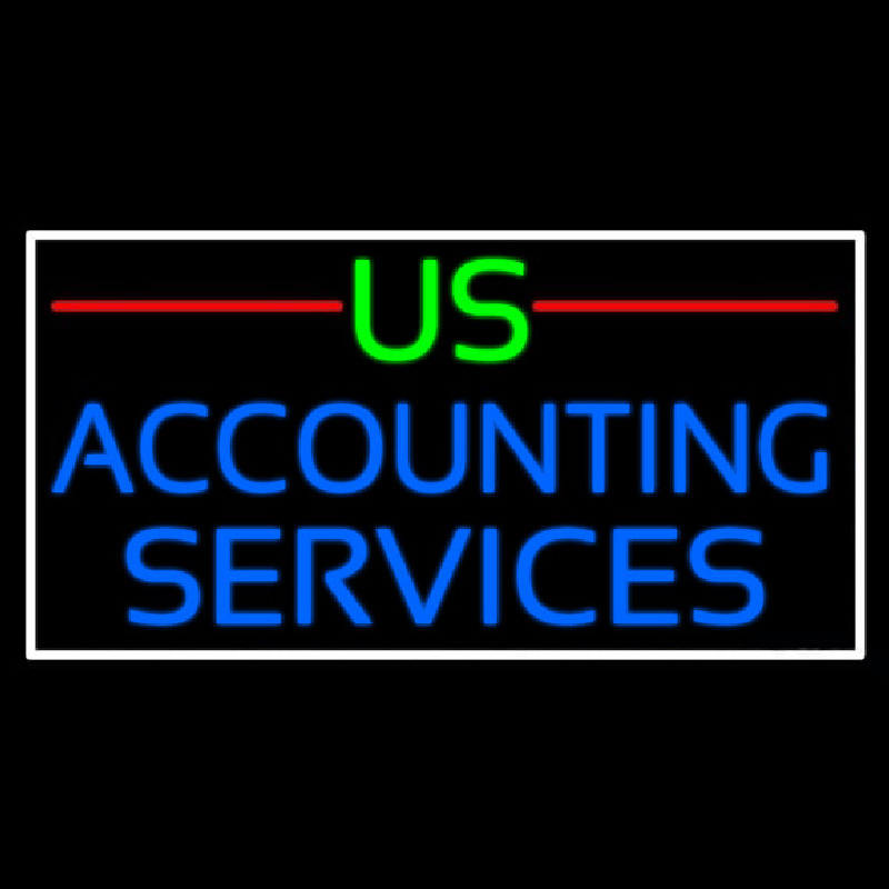 Us Accounting Service 2 Neon Skilt