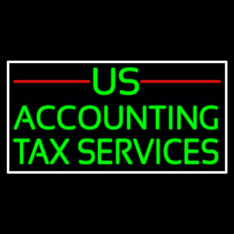 Us Accounting Ta  Service 1 Neon Skilt