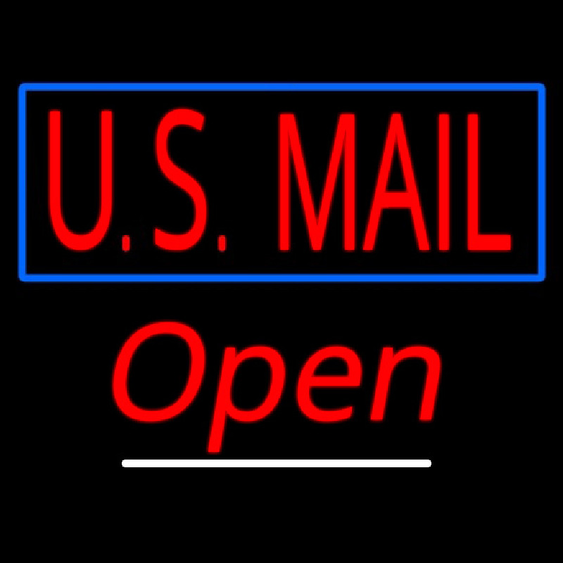 Us Mail Script2 Open Neon Skilt