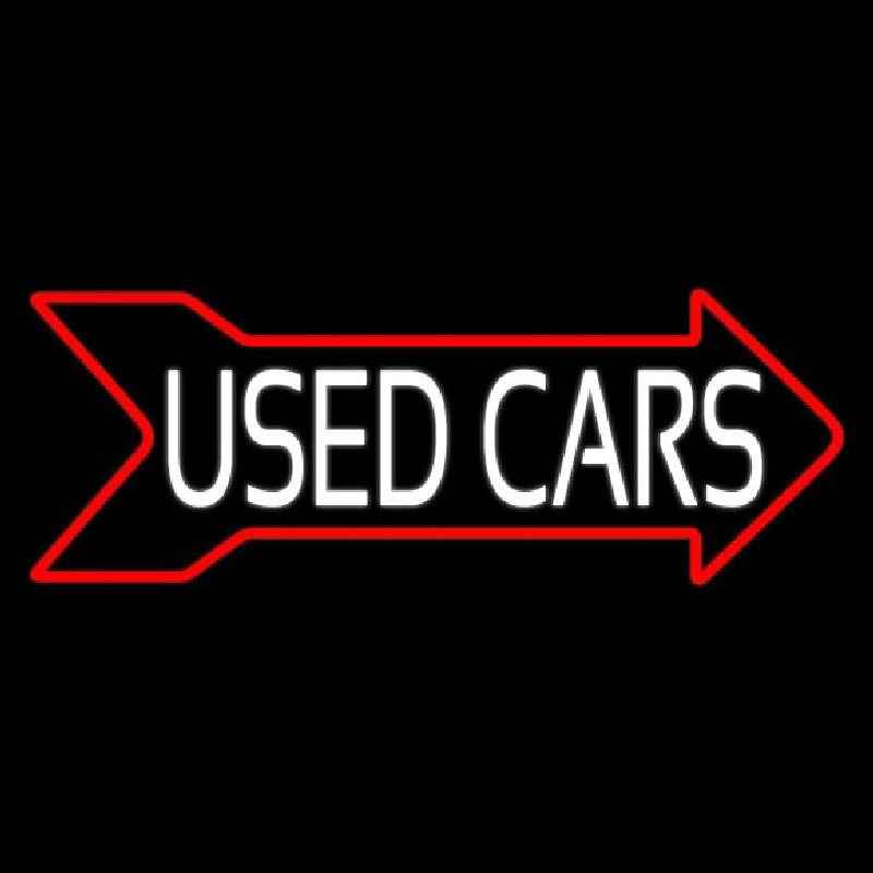 Used Cars Arrow Neon Skilt