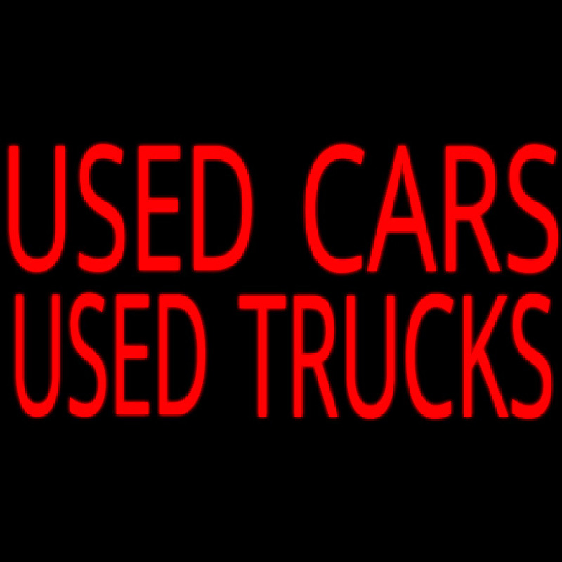 Used Cars Used Truckes Neon Skilt