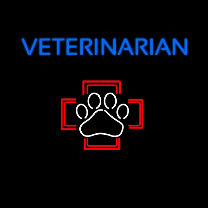 Veterinarian 1 Neon Skilt