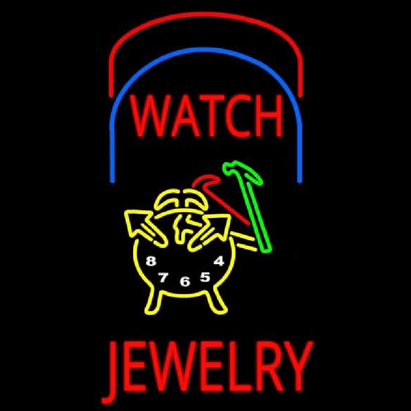 Watch Jewelry Logo Neon Skilt