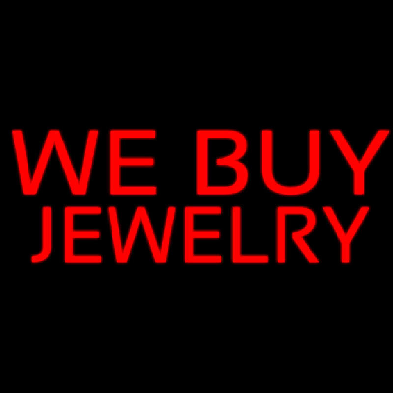 We Buy Jewelry Neon Skilt