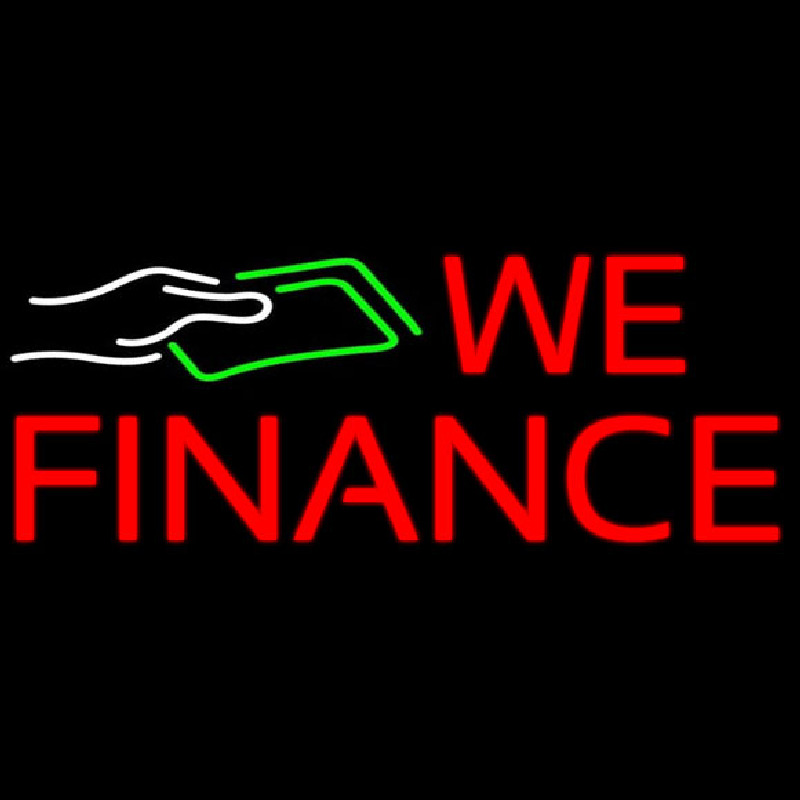 We Fianance Note Logo 1 Neon Skilt