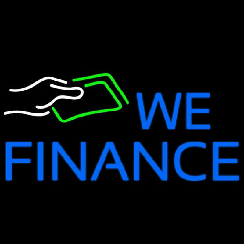 We Finance Note Logo Neon Skilt