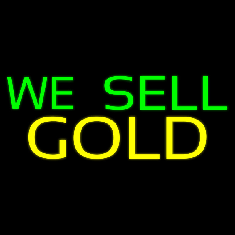 We Sell Gold Neon Skilt