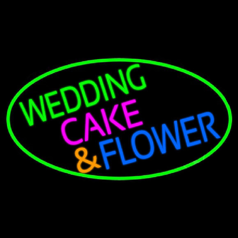 Wedding Cakes And Flowers Neon Skilt